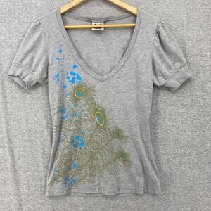 Love Child Shirt Womens Medium GrayIn The City Of Angels Tee Short Sleeve Low V